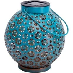 Näve LED-Deko-Solarleuchte Blau 2er-Set 18 Cm