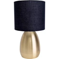 Näve Tischleuchte Aurum Gold-Schwarz 33 Cm