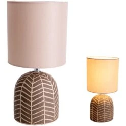 Näve Tischleuchte Folio Keramik Braun Ca. 27,5 Cm -Globo Deutschland Verkaufsgeschäft 4003222885512 3065 CU 06