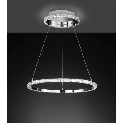 Wofi LED Pendelleuchte Chrome Dimmbar 2 Wofi LED Pendelleuchte Chrome Dimmbar – Bild 2