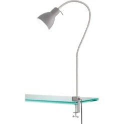 Fischer & Honsel Klemmleuchte Lolland 1-flammig Grau/Nickel