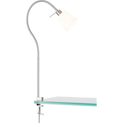 Fischer & Honsel Klemmleuchte Jam 1-flammig Nickelfarben/Weiß 1 Fischer & Honsel Klemmleuchte Jam 1-flammig Nickelfarben/Weiß