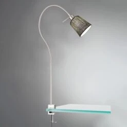 Fischer & Honsel Klemmleuchte Jam 1-flammig Nickelfarben/Grau 7 Fischer & Honsel Klemmleuchte Jam 1-flammig Nickelfarben/Grau -Globo Deutschland Verkaufsgeschäft 4003694303262 1546 A 10