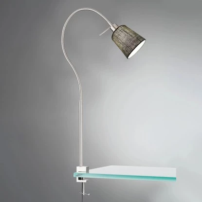 Fischer & Honsel Klemmleuchte Jam 1-flammig Nickelfarben/Grau 4 Fischer & Honsel Klemmleuchte Jam 1-flammig Nickelfarben/Grau – Bild 4