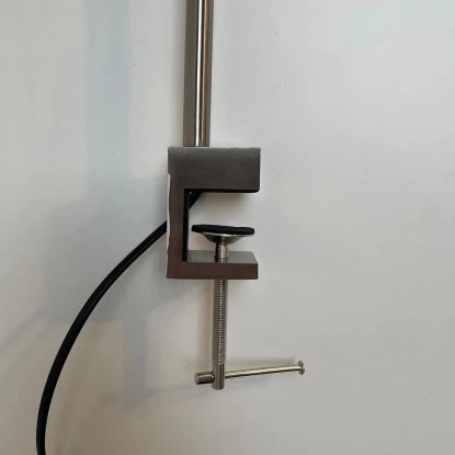 Fischer & Honsel Klemmleuchte Jam 1-flammig Nickelfarben/Grau 2 Fischer & Honsel Klemmleuchte Jam 1-flammig Nickelfarben/Grau – Bild 2