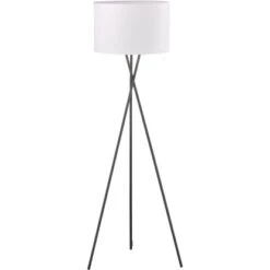 Fischer & Honsel Stehleuchte Wotan 3-flammig Schwarz/Weiß