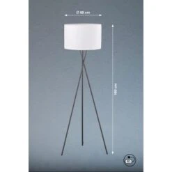 Fischer & Honsel Stehleuchte Wotan 3-flammig Schwarz/Weiß -Globo Deutschland Verkaufsgeschäft 4003694403870 1546 VM 09