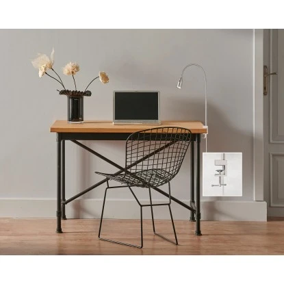 Fischer & Honsel LED-Klemmleuchte Sten Nickelfarben 40-80 Cm 6 Fischer & Honsel LED-Klemmleuchte Sten Nickelfarben 40-80 Cm – Bild 6