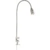 Fischer & Honsel LED-Klemmleuchte Sten Nickelfarben 40-80 Cm
