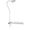 Fischer & Honsel LED-Klemmleuchte Jax Nickelfarben 40-80 Cm