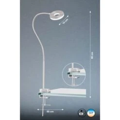Fischer & Honsel LED-Klemmleuchte Jax Nickelfarben 40-80 Cm 8 Fischer & Honsel LED-Klemmleuchte Jax Nickelfarben 40-80 Cm -Globo Deutschland Verkaufsgeschäft 4003694504140 1546 VM 09