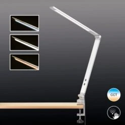 Fischer & Honsel LED-Klemmleuchte Geri Aluminiumfarben/Weiß 38 Cm -Globo Deutschland Verkaufsgeschäft 4003694504553 1546 A 10