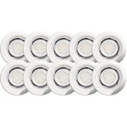 Brilliant LED-Einbauleuchtenset Cosa 10 Stk. Edelstahl Warmweiß -Globo Deutschland Verkaufsgeschäft 4004353083532 4731 CU 02