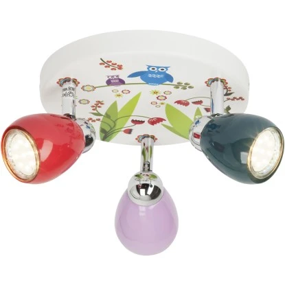 Brilliant LED-Spotrondell Birds 3-flammig Bunt 4 Brilliant LED-Spotrondell Birds 3-flammig Bunt – Bild 4