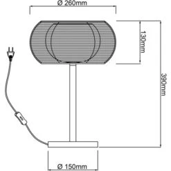 Brilliant Tischleuchte Relax Bronze Und Chrom -Globo Deutschland Verkaufsgeschäft 4004353295041 4731 CU 03
