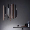Brilliant Pendelleuchte Cembalo 16-flammig Aluminium Und Schwarz Und Braun