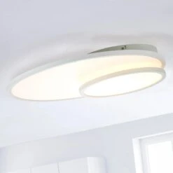 Brilliant LED-Deckenaufbau-Paneel Bility Oval 61 Cm X 45 Cm Weiß