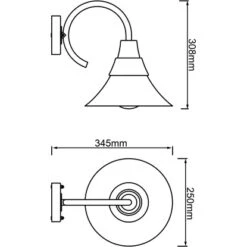 Brilliant Außenwandleuchte Flory Hängend Schwarz Und Braun -Globo Deutschland Verkaufsgeschäft 4004353378652 4731 CU 07
