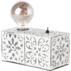 Brilliant Tischlampe Vagos Schwarz-Weiß 10 X 20 Cm -Globo Deutschland Verkaufsgeschäft 4004353379062 1079 4