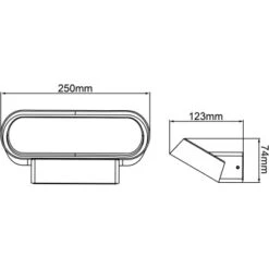 Brilliant LED-Außenwandleuchte Samira Schwarz Matt 7 Cm X 25 Cm X 13 Cm -Globo Deutschland Verkaufsgeschäft 4004353385261 4731 CU 05