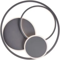 Brilliant LED-Deckenleuchte Runda Ø 50 Cm Dunkelgrau Matt -Globo Deutschland Verkaufsgeschäft 4004353390487 4731 S 03