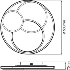 Brilliant LED-Deckenleuchte Runda Ø 50 Cm Dunkelgrau Matt -Globo Deutschland Verkaufsgeschäft 4004353390487 4731 VM 01