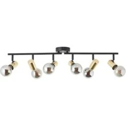 Brilliant Spotbalken Kerry 6-flammig Schwarz Und Messing 12 Brilliant Spotbalken Kerry 6-flammig Schwarz Und Messing -Globo Deutschland Verkaufsgeschäft 4004353409059 4731 CU 02