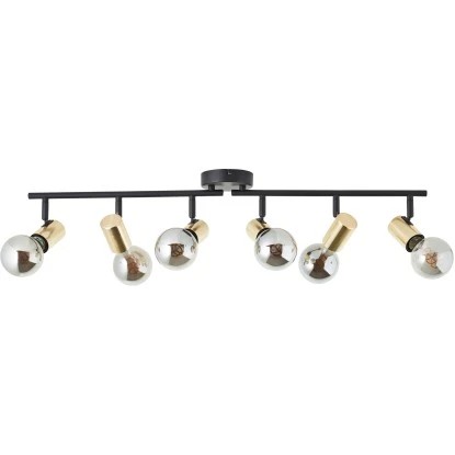 Brilliant Spotbalken Kerry 6-flammig Schwarz Und Messing 4 Brilliant Spotbalken Kerry 6-flammig Schwarz Und Messing – Bild 4