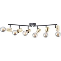 Brilliant Spotbalken Kerry 6-flammig Schwarz Und Messing 14 Brilliant Spotbalken Kerry 6-flammig Schwarz Und Messing -Globo Deutschland Verkaufsgeschäft 4004353409059 4731 CU 04