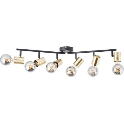 Brilliant Spotbalken Kerry 6-flammig Schwarz Und Messing 6 Brilliant Spotbalken Kerry 6-flammig Schwarz Und Messing – Bild 6