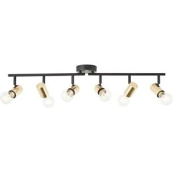 Brilliant Spotbalken Kerry 6-flammig Schwarz Und Messing 15 Brilliant Spotbalken Kerry 6-flammig Schwarz Und Messing -Globo Deutschland Verkaufsgeschäft 4004353409059 4731 CU 05