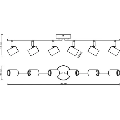 Brilliant Spotbalken Kerry 6-flammig Schwarz Und Messing 9 Brilliant Spotbalken Kerry 6-flammig Schwarz Und Messing – Bild 9
