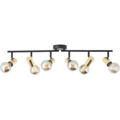 Brilliant Spotbalken Kerry 6-flammig Schwarz Und Messing 11 Brilliant Spotbalken Kerry 6-flammig Schwarz Und Messing -Globo Deutschland Verkaufsgeschäft 4004353409059 4731 S 01