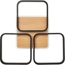 Brilliant LED-Deckenleuchte Dennet 62 Cm X 62 Cm 3-flammig Schwarz Und Holz -Globo Deutschland Verkaufsgeschäft 4004353409660 4731 CU 06