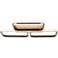 Brilliant LED-Deckenleuchte Dennet 62 Cm X 62 Cm 3-flammig Schwarz Und Holz -Globo Deutschland Verkaufsgeschäft 4004353409660 4731 S 01