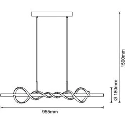 Brilliant LED-Pendelleuchte Amalie 95 Cm Schwarz -Globo Deutschland Verkaufsgeschäft 4004353411748 4731 CU 07