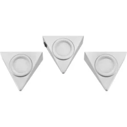 LED-Unterbauleuchte Dreieck 3er-Set Silber 3 W EEK: G