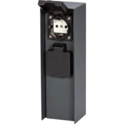 2-fach Steckdosensäule IP44 Anthrazit -Globo Deutschland Verkaufsgeschäft 4007874040022 S01 300421