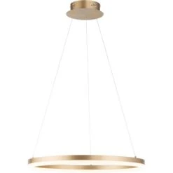 Paul Neuhaus Pendelleuchte Titus 1-flammig Messing Matt Ø 60 Cm