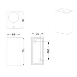 Trio Außenwandleuchte Roya Eckig Anthrazit -Globo Deutschland Verkaufsgeschäft 4017807453195 VM 01
