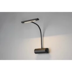 Trio LED-Wandleuchte Curtis Schwarz Matt