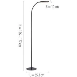 Leuchten Direkt Stehleuchte Kelly Schwarz 63 X 175 Cm 19 Leuchten Direkt Stehleuchte Kelly Schwarz 63 X 175 Cm -Globo Deutschland Verkaufsgeschäft 4043689975074 2426 07