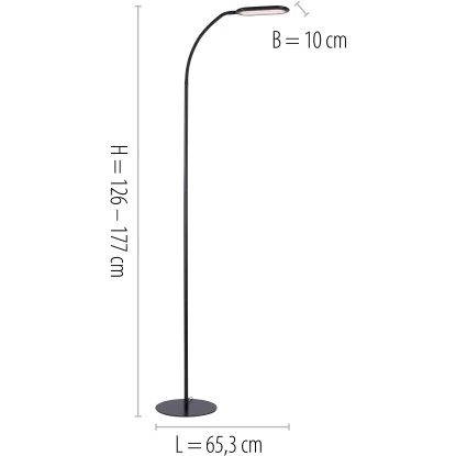 Leuchten Direkt Stehleuchte Kelly Schwarz 63 X 175 Cm 8 Leuchten Direkt Stehleuchte Kelly Schwarz 63 X 175 Cm – Bild 8