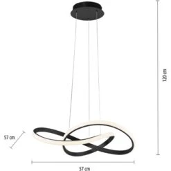 Leuchten Direkt Pendelleuchte Maria 1-flammig Schwarz 57 X 120 Cm -Globo Deutschland Verkaufsgeschäft 4043689975753 2426 07