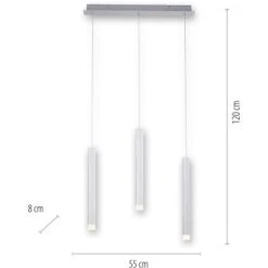 Leuchten Direkt LED-Pendelleuchte Bruno 3-flammig Aluminium 55 X 120 Cm 15 Leuchten Direkt LED-Pendelleuchte Bruno 3-flammig Aluminium 55 X 120 Cm -Globo Deutschland Verkaufsgeschäft 4043689977887 2426 07