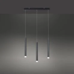 Leuchten Direkt LED-Pendelleuchte Bruno 3-flammig Schwarz 55 X 120 Cm -Globo Deutschland Verkaufsgeschäft 4043689979843 2426 04