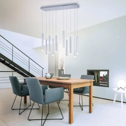 Leuchten Direkt LED-Pendelleuchte Bruno 10-flammig Aluminium 89 X 120 Cm 3 Leuchten Direkt LED-Pendelleuchte Bruno 10-flammig Aluminium 89 X 120 Cm – Bild 3