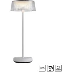 Leuchten Direkt Tischleuchte Dora 19711-16 Akkubetrieben Weiß -Globo Deutschland Verkaufsgeschäft 4043689989910 2426 AI 05