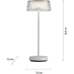 Leuchten Direkt Tischleuchte Dora 19711-16 Akkubetrieben Weiß -Globo Deutschland Verkaufsgeschäft 4043689989910 2426 VM 06