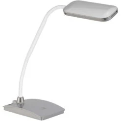 Fischer & Honsel LED Tischleuchte Marla 58 Cm X 16,5 Cm Silber